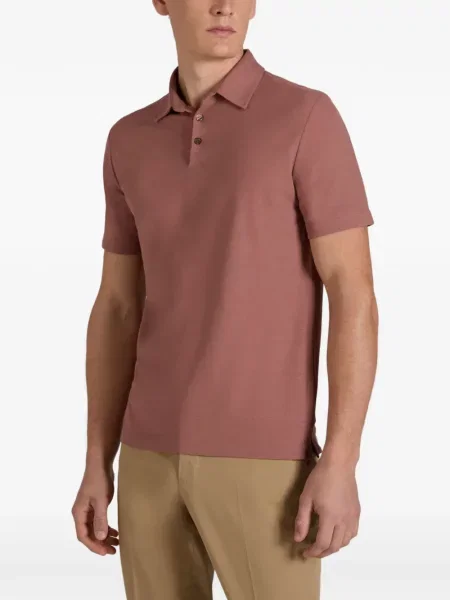 Polo Zanone scurt roz