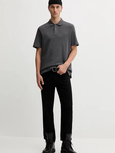 Polo majica Tommy Jeans siva