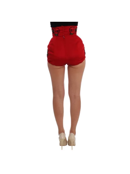 Szorty Dolce And Gabbana z wysoką talią czerwone