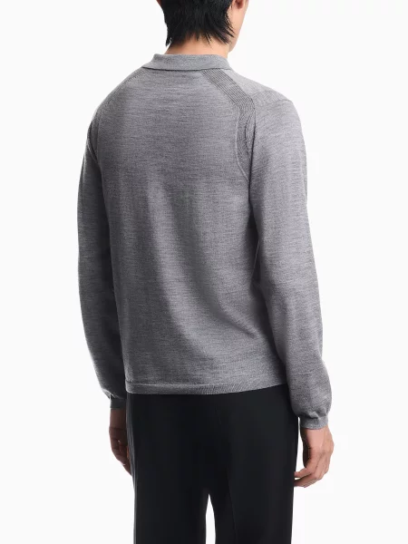 Шерстяной свитер Emporio Armani серый