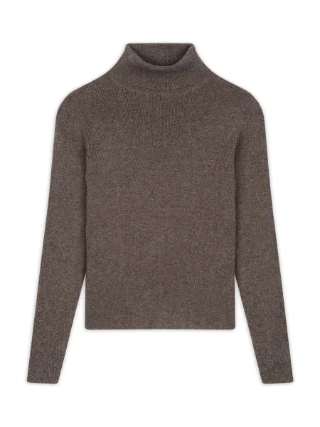 JUST CASHMERE Pulover Lanais temno siva