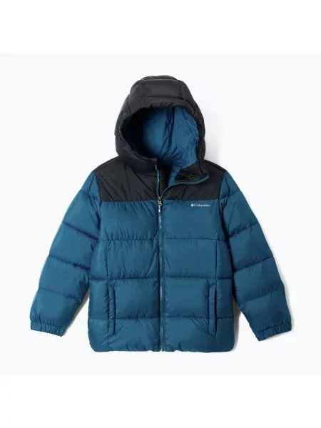 Gyerek bélelt kabát Columbia Puffect Hooded Phoenix Blue/Black. Méret: XL fekete