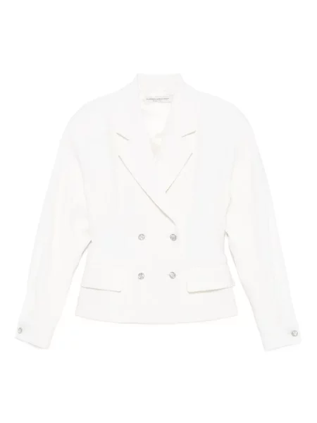 Kurtka Alessandra Rich z kryształkami dwurzędowa biała