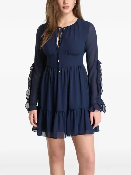 Rochie mini Michael Kors cu volane albastru