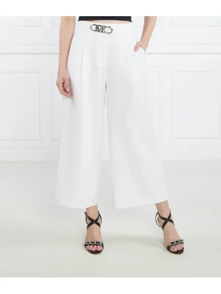 Michael Kors Pantaloni WIDE LEG PANT | Straight fit alb