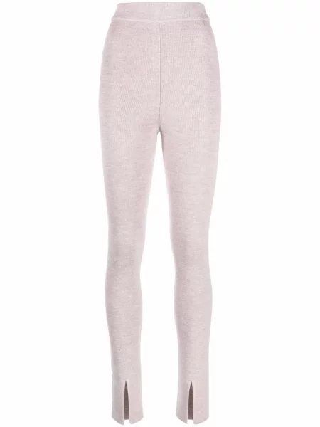 Leggings Magda Butrym tricotate cu crăpătură