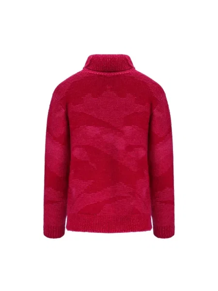 Sweter z golfem Add wełniany do golfa czerwony