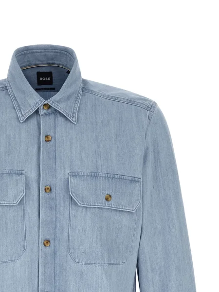 Риза Boss синьо