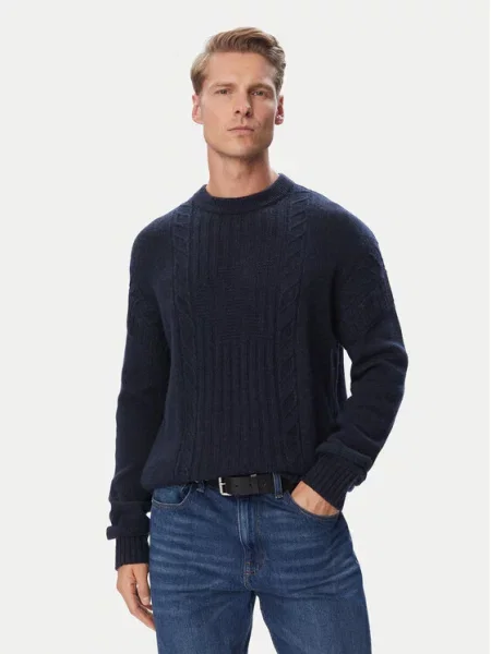 Calvin Klein Jeans Pulover Bleumarin