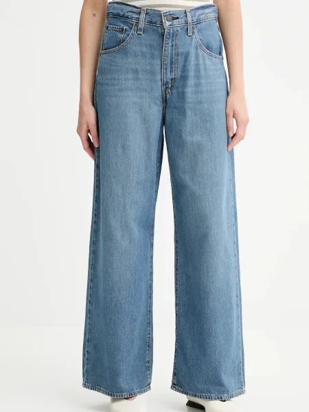 Levi's jeans high waist albastru