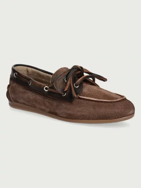 Posa női velúr mokaszin Boat Loafer barna