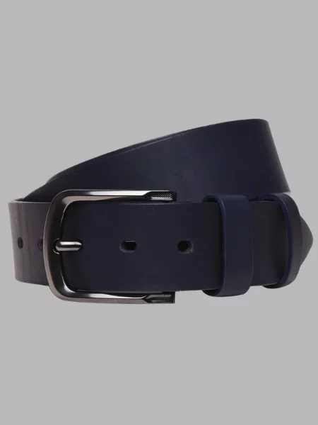 Кожаный ремень Borsa Leather с ремешками синий