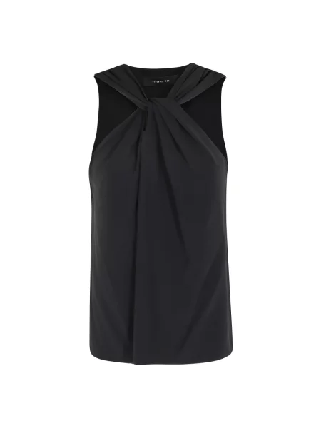 Top Federica Tosi z krepy czarny