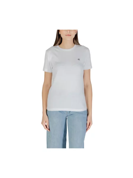 Koszulka Calvin Klein Jeans z krótkim rękawem biała