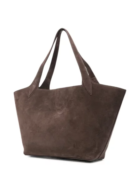 Cu centură geantă shopper Liffner din piele de căprioară maro