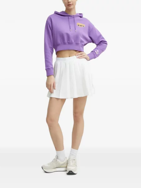 Hanorac cu glugă Puma cu imagine violet