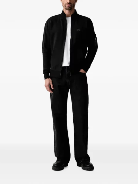 Hanorac cu fermoar Alpha Industries negru