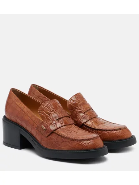 Pantofi cu toc Tod's din piele maro