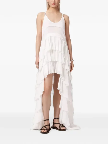 Rochie Allsaints cu volane alb