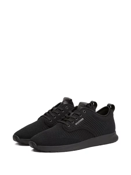 Sneakerși Tommy Hilfiger cu autograf negru