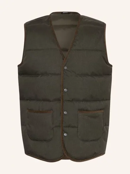 Barbour Prošívaná Vesta Easthill tmavě / tmavě hnědá zelená