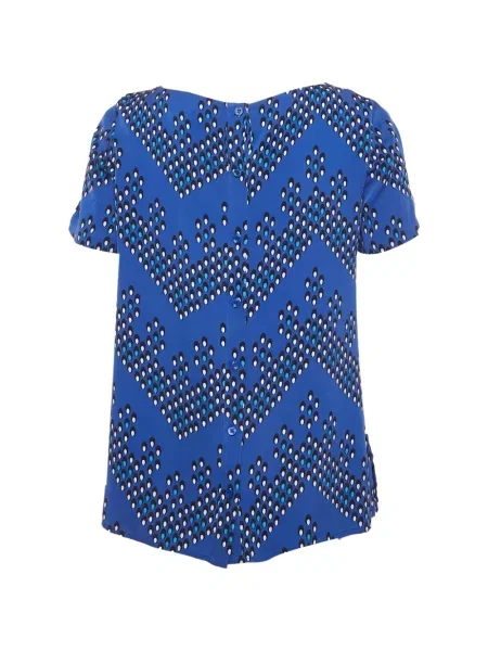 Rövid blúz Dvf Diane Von Furstenberg kék
