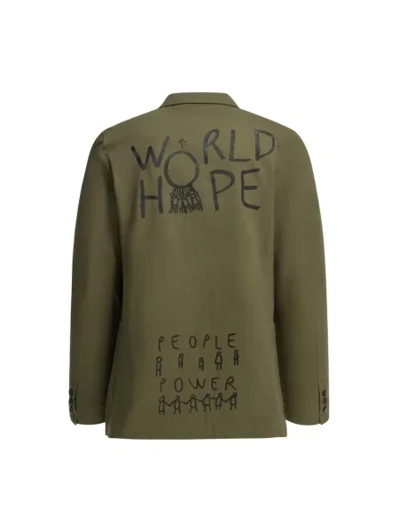 Marynarka Comme Des Garcons z nadrukiem zielona