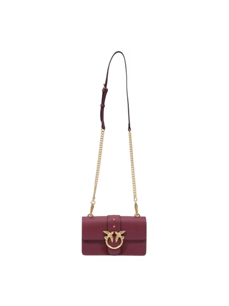 Torebka crossbody Pinko skórzana czerwona