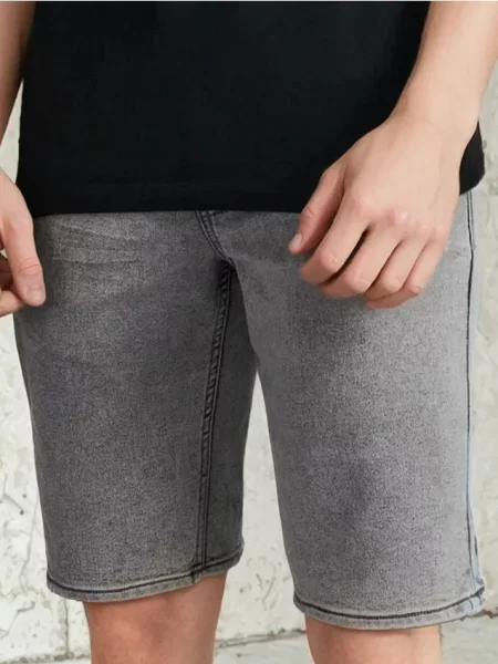 Sinsay Džínové kraťasy šedá
