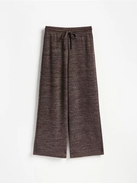 Reserved Pantaloni wide leg maro-închis maro
