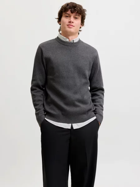 JACK & JONES Pulover JWHMILANO amestecat gri