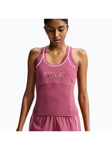 Tricou de antrenament pentru femei Nike One pink smoke/pink rise/mystic dates/white alb