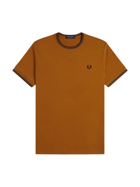 Dzianinowa koszulka polo Fred Perry brązowa