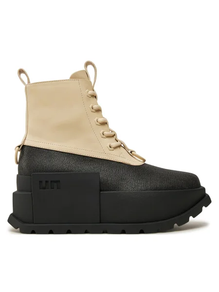 Botine United Nude cu platformă bej