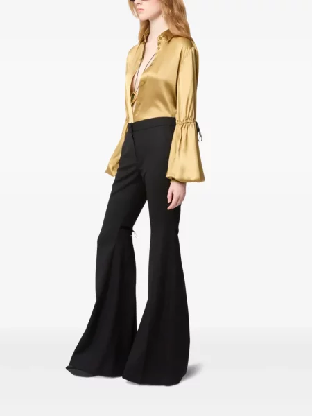 Pantaloni Nina Ricci cu funde auriu