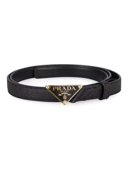 Pasek Prada skórzany czarny