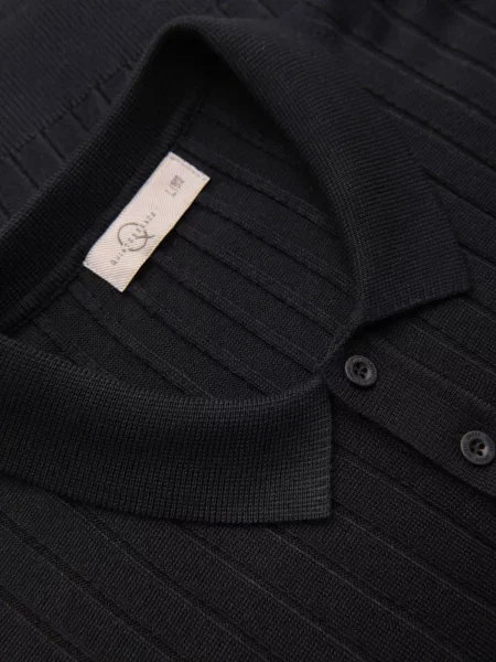 Prugasta polo majica Ombre crna