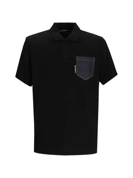 Tricou polo Karl Lagerfeld negru