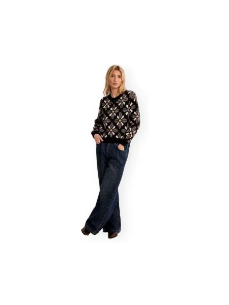 Pulover Molly Bracken tricotate negru