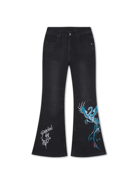 Ed Hardy Jeans Rising Phoenix' negru