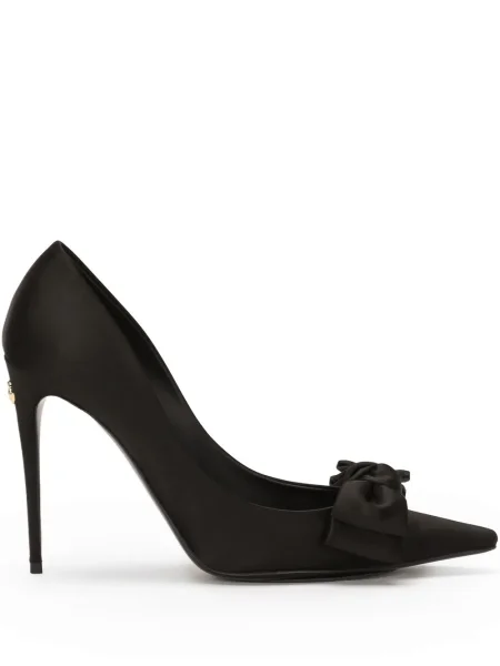 Pantofi cu toc Dolce & Gabbana cu funde negru