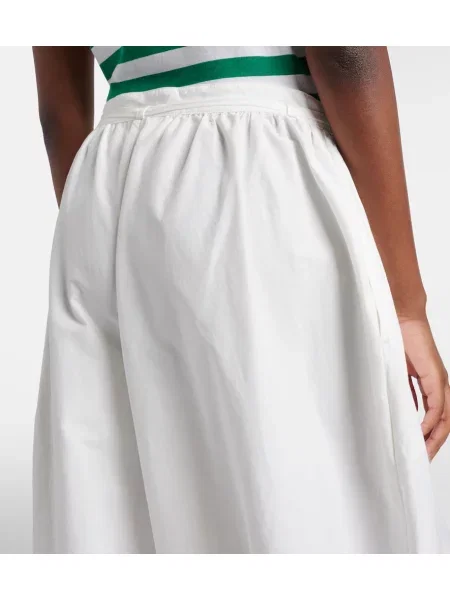 Hodvábne opasaný nohavice Polo Ralph Lauren biela