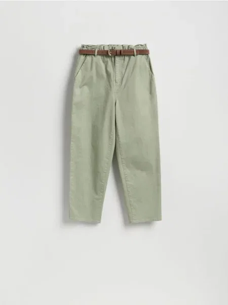 Reserved Pantaloni chino cu verde-pal verde
