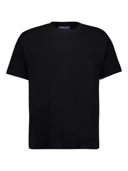 Tricou Frescobol Carioca cu decolteu rotund negru