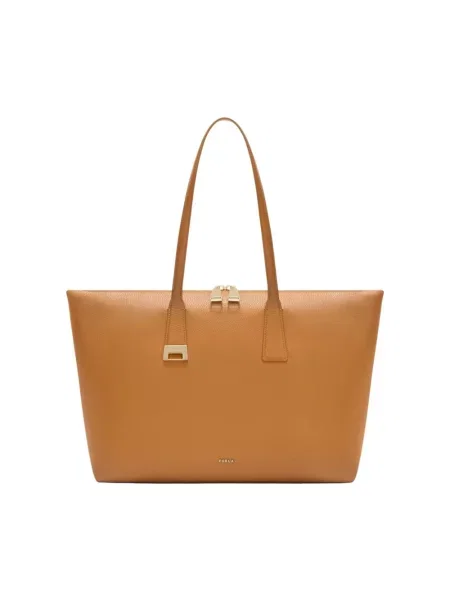 Shopperka Furla skórzana brązowa