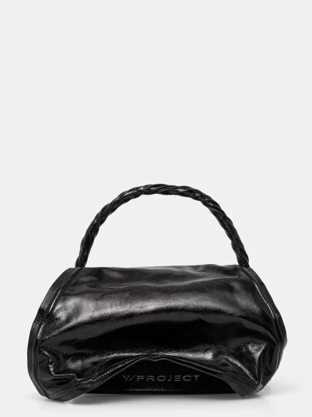Kožená kabelka Y/Project WIRE BAG černá