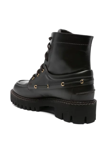 Botine Truman´s cu șireturi din dantelă maro