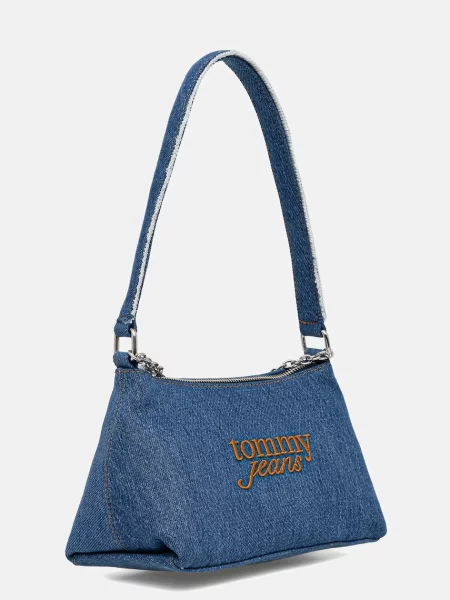 Tommy Jeans Kabelka na rameno denim / hnedá modrá