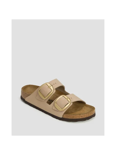 Șlapi Pentru Femei Birkenstock Arizona Big Buckle Lenb Narrow bej