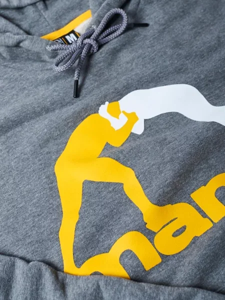 Bluza sportowa Manto LOGO z kapturem szara
